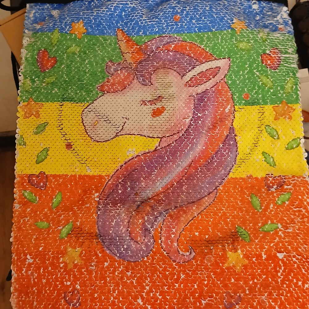 Colorful Unicorn 2 Way Sequin Bag